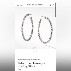 David Yurman Classic Cable Hoops